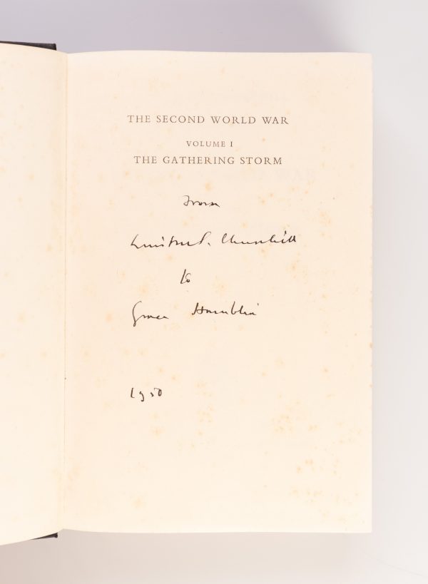 CHURCHILL (Winston S.) The Second World War: The Gathering Storm; The Finest Hour; The Grand Alliance; The Hinge of Fate; Closing the Ring; Triumph and Tragedy.