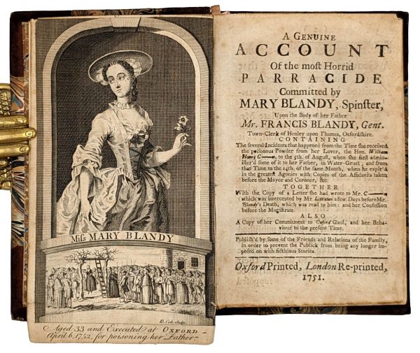 Sammelband of works on the trials of two renowned women: Mary Blandy and Elizabeth Jeffries, for murder in mid 18th century Britain