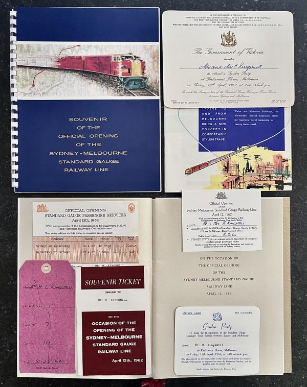 1962 Standardisation of Railway Gauge Sydney & Melbourne