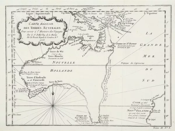 Carte Reduite Des Terres Australes.