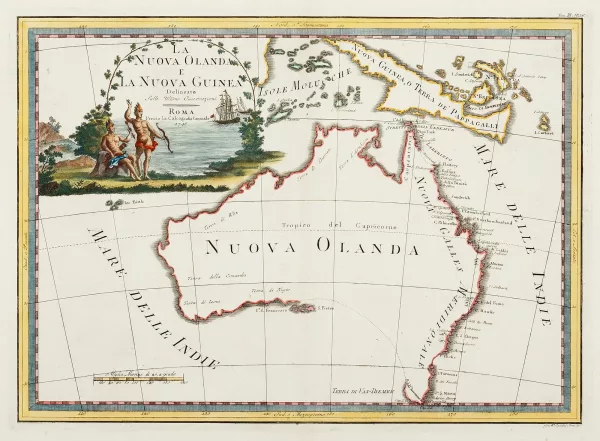 La Nuova Olanda e la Nuova Guinea delineato sulle ultime osservazioni