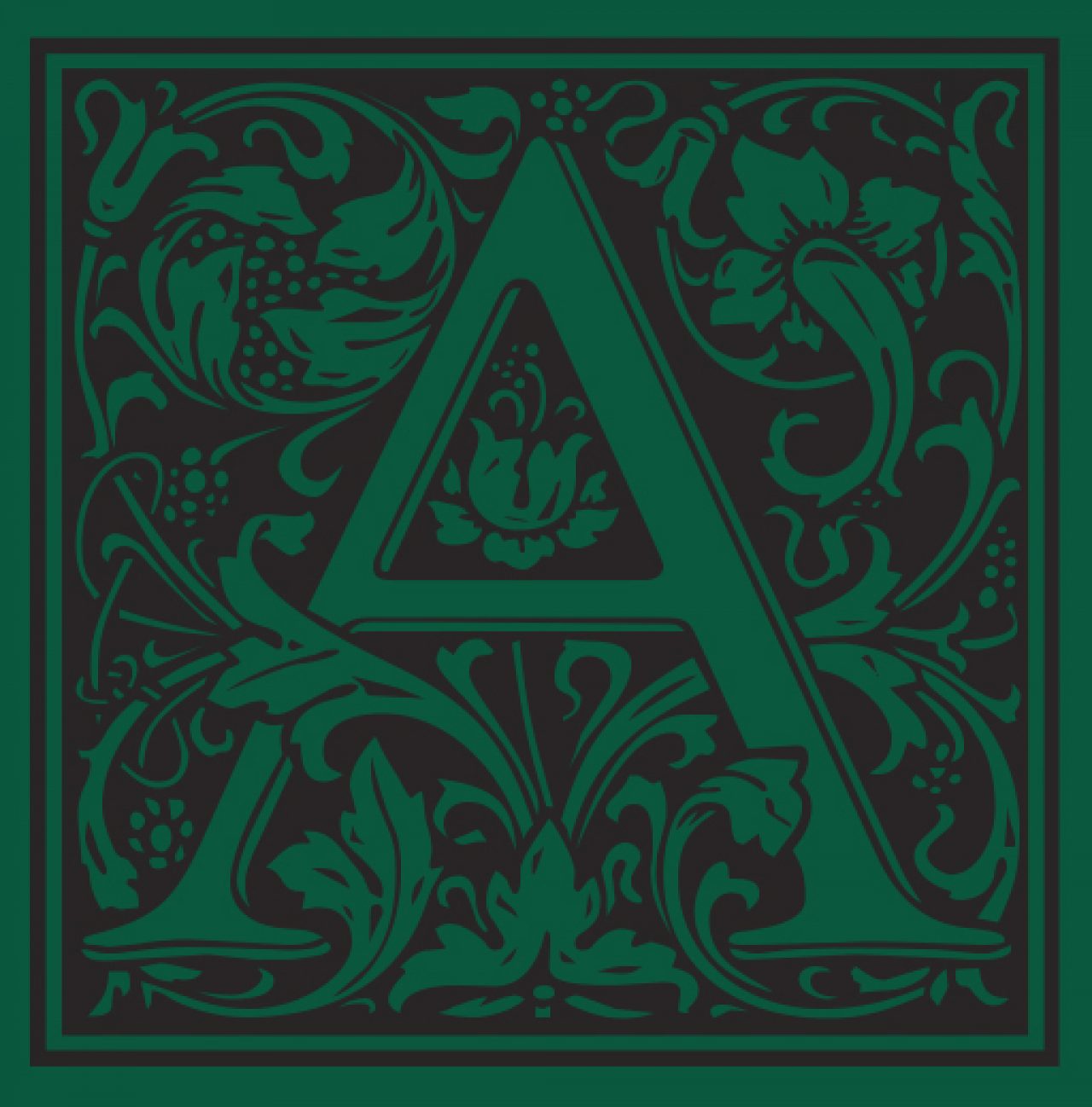 A logo green background